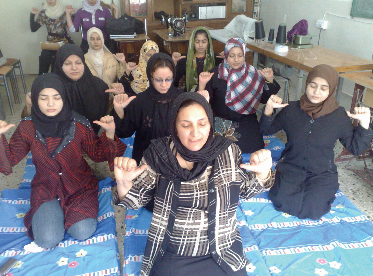 Afghani women doing Bhastrika