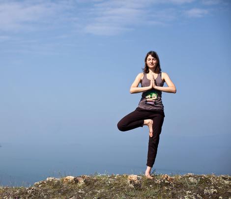 Yoga at Baikal lake