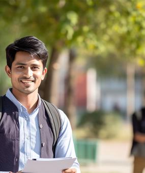 smiling young professional wellness substance user