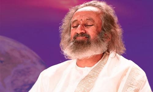 World Meditation Day with Gurudev background mobile